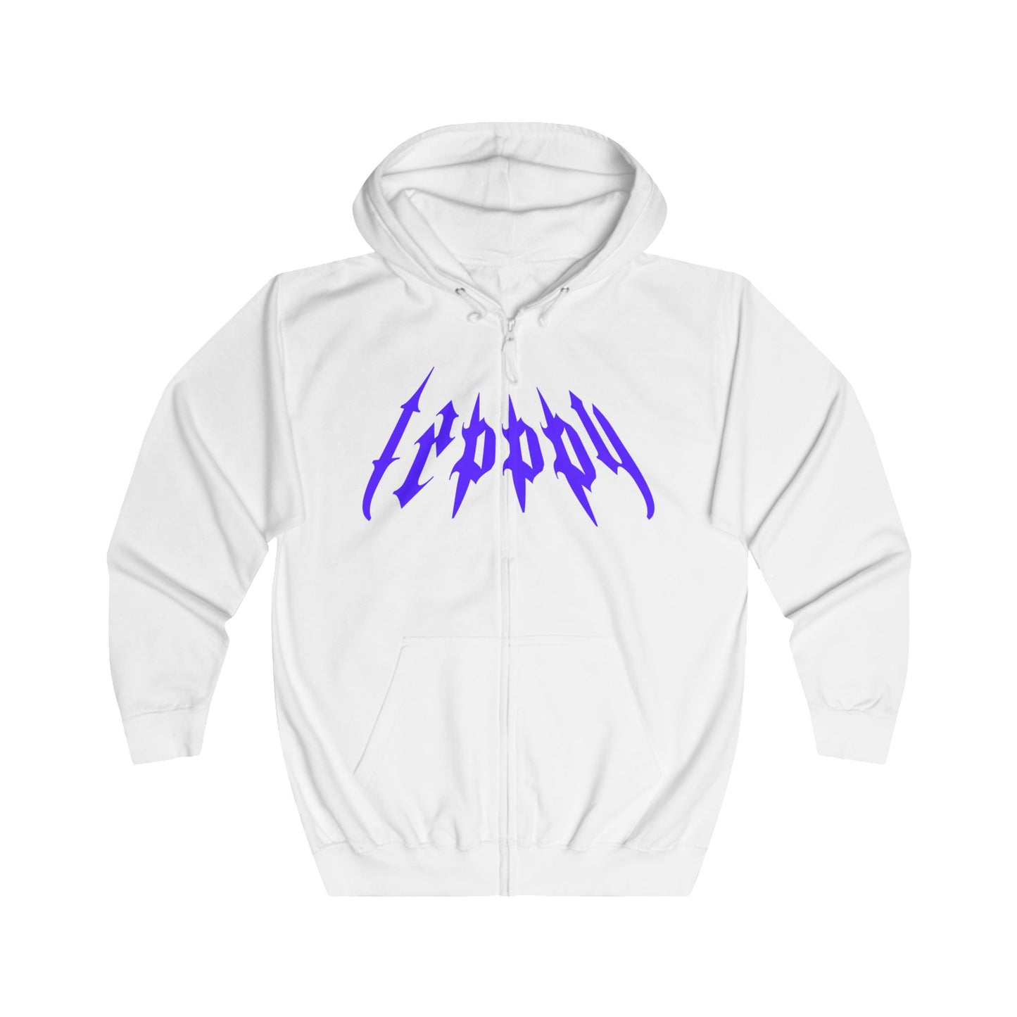 Trippy Threads Full Zip Hoodie - Centipede Bouquet Streetwear Design