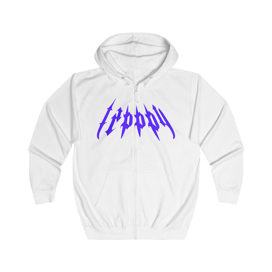 Trippy Threads Full Zip Hoodie - Centipede Bouquet Streetwear Design