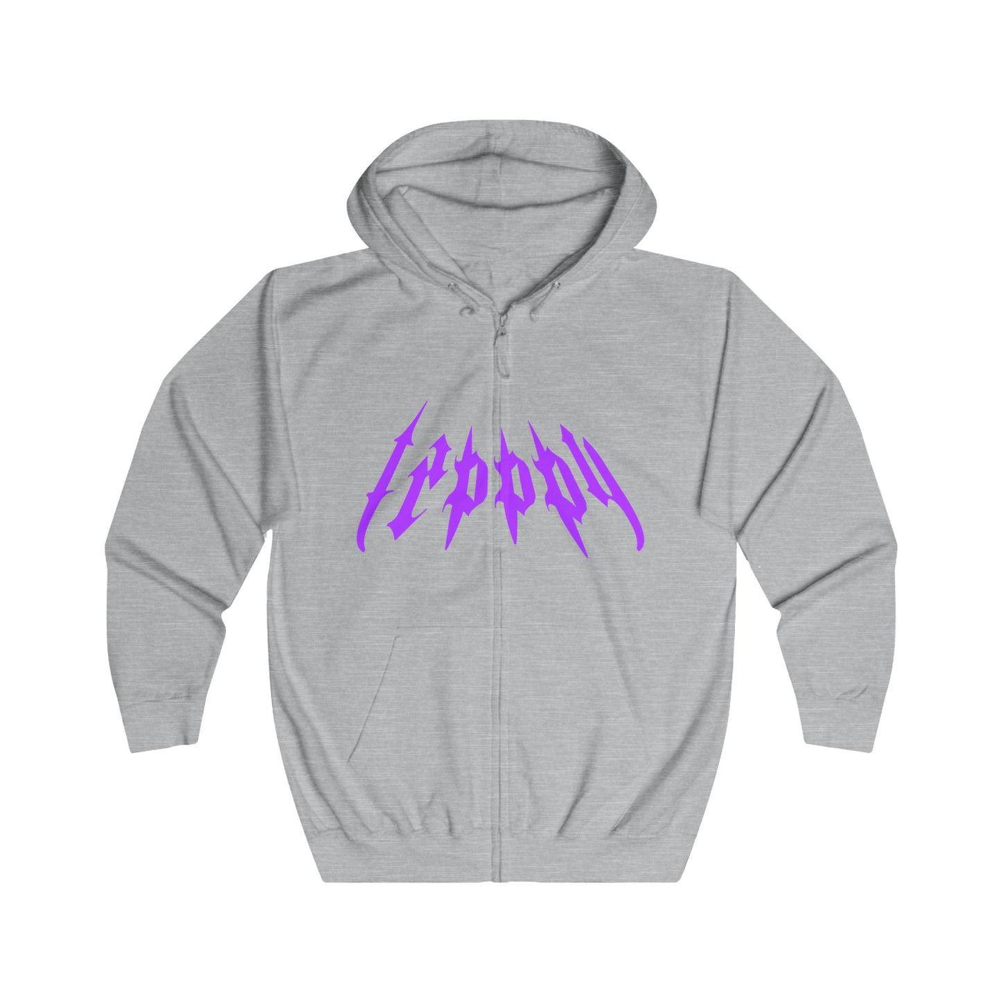Street Wear Zip Up Hoodie with Trpppy Threads Logo and Metanoia Graphic Art