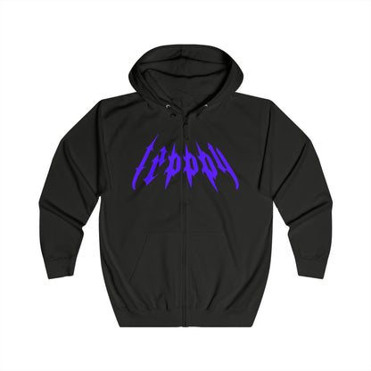 Trippy Threads Full Zip Hoodie - Centipede Bouquet Streetwear Design