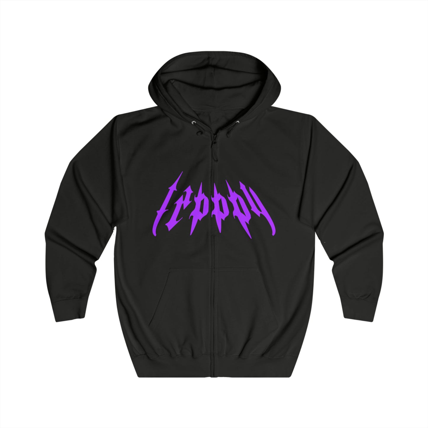 Street Wear Zip Up Hoodie with Trpppy Threads Logo and Metanoia Graphic Art