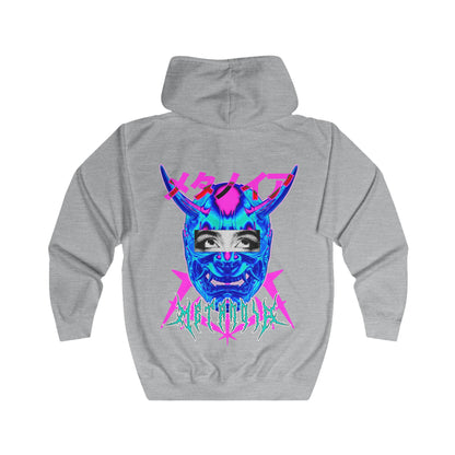 Street Wear Zip Up Hoodie with Trpppy Threads Logo and Metanoia Graphic Art